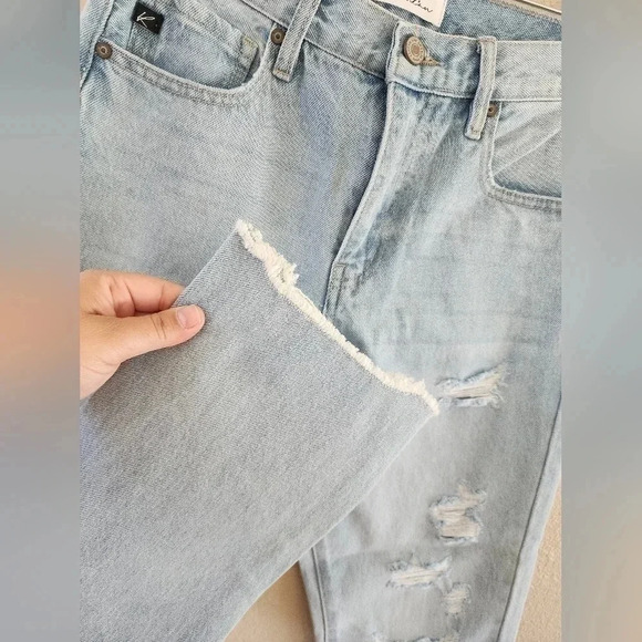 Kancan High Rise straight fit ankle jeans in light wash - Picture 3 of 5